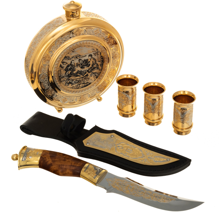 Hunting set "Duck hunting" with a knife, Zlatoust